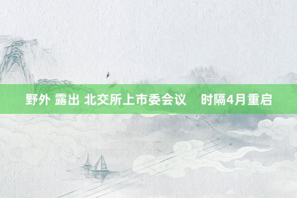 野外 露出 北交所上市委会议    时隔4月重启