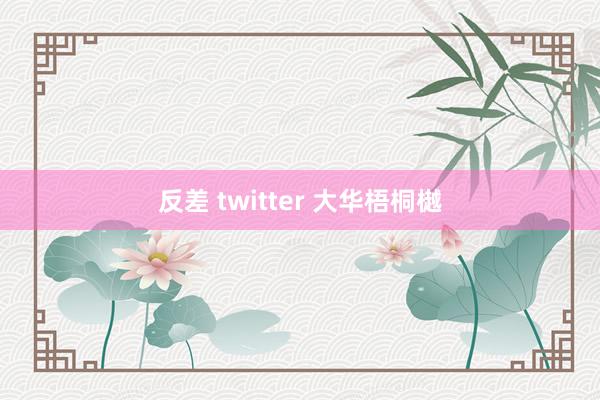 反差 twitter 大华梧桐樾