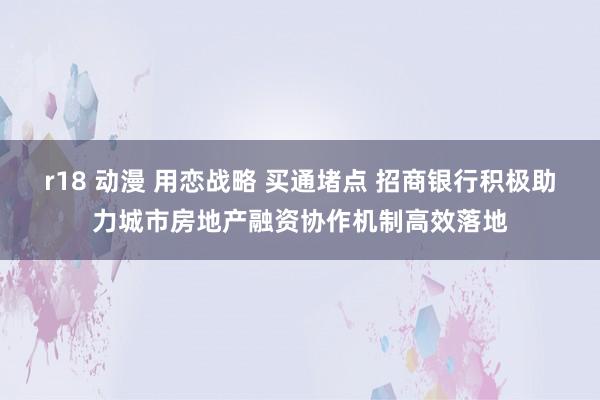 r18 动漫 用恋战略 买通堵点 招商银行积极助力城市房地产融资协作机制高效落地