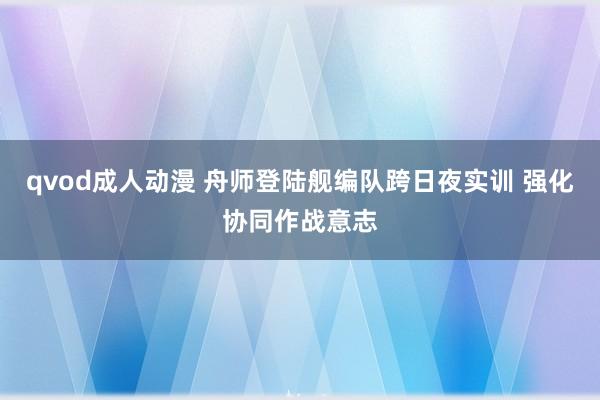 qvod成人动漫 舟师登陆舰编队跨日夜实训 强化协同作战意志