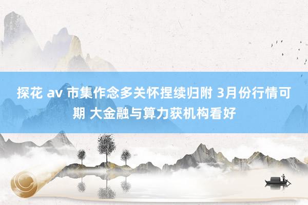 探花 av 市集作念多关怀捏续归附 3月份行情可期 大金融与算力获机构看好